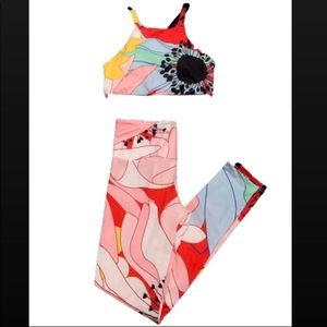 Womens Two piece set sports bra and tights to match